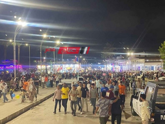 اقبال كبير على لسان رأس البر وشارع النيل في رابع ايام عيد الاضحى 2023