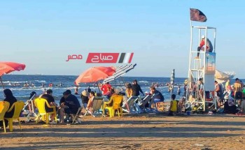 اقبال كبير لليوم الثالث على التوالي بشواطئ دمياط الجديدة .. في اجازة عيد الاضحى