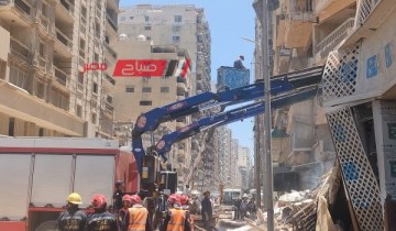 العثور علي الجثة الثالثة من ضحايا عقار سيدي بشر المنهار بمحافظة الإسكندرية