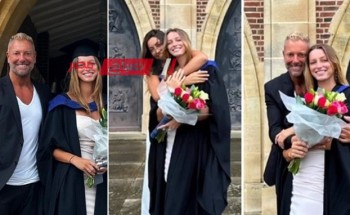 تامر هجرس يحتفل بتخرج ابنته من الجامعة في بريطانيا