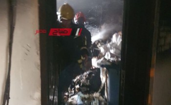 اشتعال النيران في معمل تحليل شرق محافظة الإسكندرية