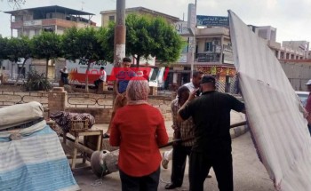 حملة مكبرة في دمياط لإزالة الإشغالات من الطريق العام