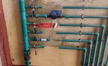 حملة مكبرة تنفذ 21 قرار فصل لوصلات المياه الغير قانونية بمدينة دمياط الجديدة