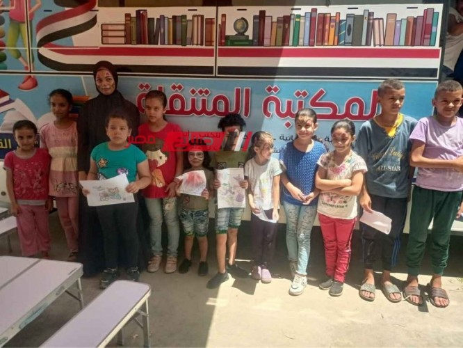 قرية الخياطة بدمياط تستضيف مشروع المكتبة المتنقلة