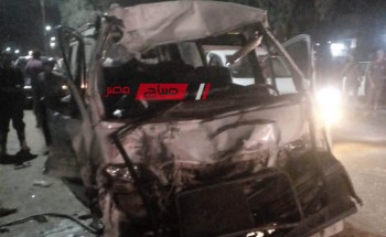 ارتفاع اعداد المصابين في حادث تصادم سيارتين على طريق فارسكور بدمياط الى 20 مصابًا