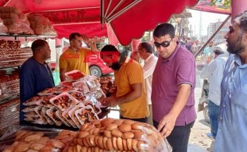 شن حملة تموينية مكبرة لمتابعه المحلات الغذائية في كفر سعد بدمياط