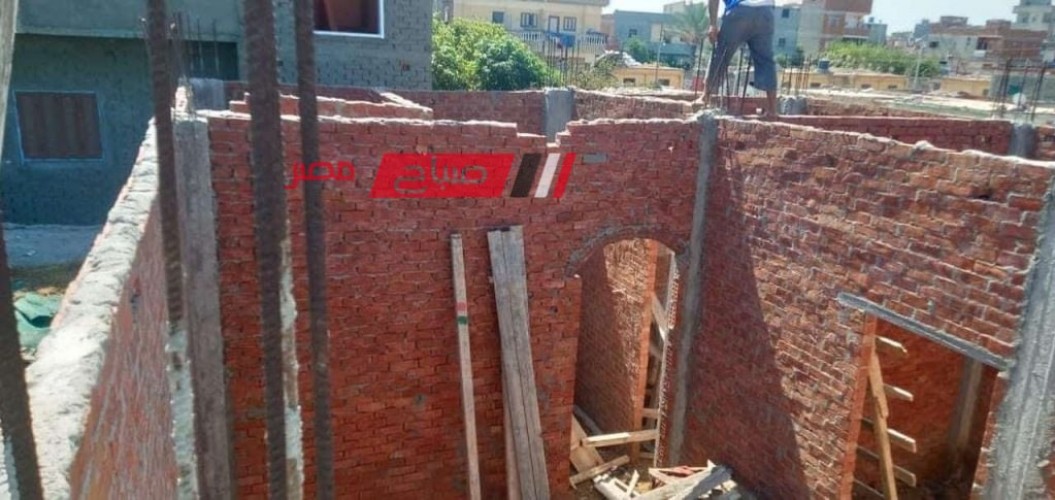 ايقاف اعمال بناء مخالفة بغيط النصاري في دمياط على مساحة 100 متر