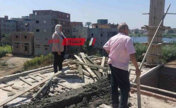 إيقاف أعمال بناء مخالف بقرية السنانية في دمياط
