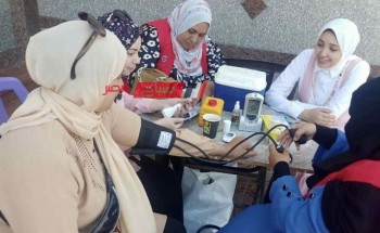 التحاليل الطبية بالمجان ضمن المبادرة الرئاسيه 100يوم صحه بقرية الضهره بدمياط