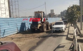 تكثيف جهود رصف ورفع كفاءة الطرق بمحيط ديوان عام محافظة دمياط