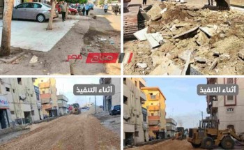 محافظ دمياط تتابع الأعمال الجارية بخطة رد الشىء لأصله بعدد من شوارع مدينة كفر سعد