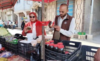 حملات رقابية لمتابعه الأسواق والمحلات التجارية بمدينة الروضة بدمياط