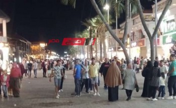 اقبال متوسط على مدينة رأس البر لقضاء سهرة نهاية الاسبوع .. رغم انخفاض درجات الحرارة