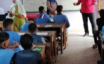رئيس محلية كفر البطيخ بدمياط يتفقد بعض المدارس في اول ايام العام الدراسي الجديد