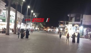 تراجع نسب الاشغال على شارع النيل بمدينة رأس البر مع انخفاض درجات الحرارة