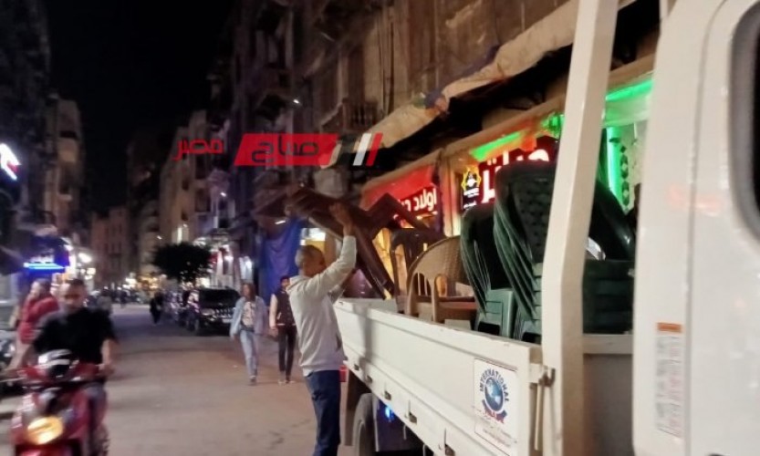 إزالة الإشغالات والتعديات في أحياء محافظة الإسكندرية