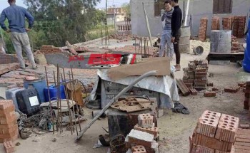 التصدي لأعمال بناء مخالفة في قرية كرم ورزوق بدمياط
