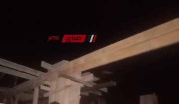 تنفيذ اعمال إزالة لحالة بناء غير مرخصة في قريه الرياض بدمياط