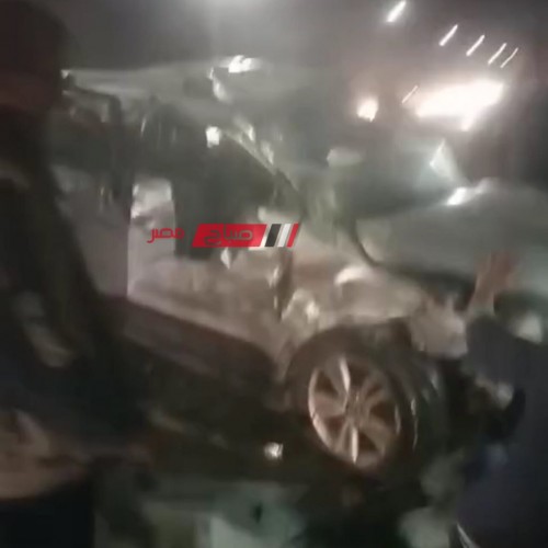 خسائر مادية فادحة.. حادث تصادم مروع بين سيارة ملاكي وكارو على طريق دمياط الجديدة
