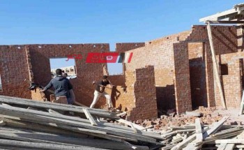 التصدي لاحدى حالات البناء المخالف بمدينة فارسكور بدمياط