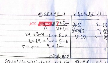 حل امتحان الجبر والاحصاء للشهادة الاعدادية محافظة البحيرة الترم الاول 2024