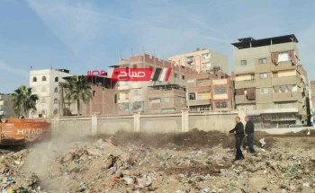 حملة نظافة مكبرة لرفع كفاءة منطقة عزبة العمال في قرية السنانية بدمياط