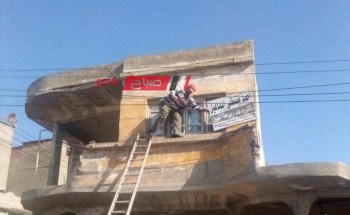 حمله مكبرة لإزالة الاعلانات المخالفة بالوحدات المحلية لمركز كفر سعد بدمياط