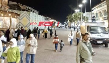 اقبال متوسط على شارع النيل في مدينة رأس البر قبل شهر رمضان المبارك 2024