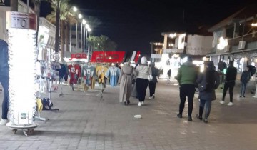 اقبال مستمر على شارع النيل في رأس البر خلال اول عطلة اسبوعية بعد بداية الفصل الدراسي الثاني 2024