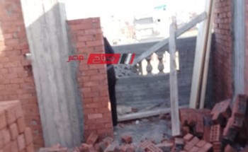 التصدي لاعمال بناء مخالفة على مساحة 110 متر بقرية السيالة بدمياط