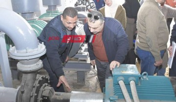 رئيس مياه دمياط يتابع مشروعات المبادرة الرئاسية “حياة كريمة ” في كفر سعد
