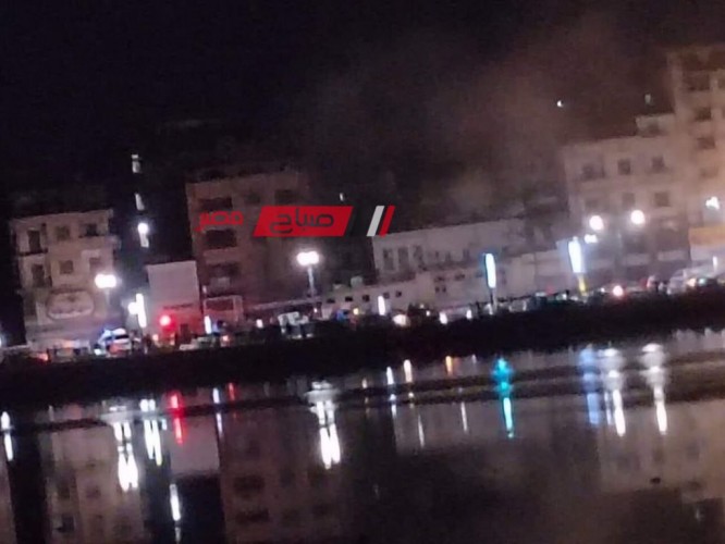 نشوب حريق محدود داخل محل تجاري بكورنيش دمياط
