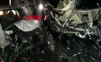 وفاة 15 شخص في حادث تصادم سيارة نقل و4 سيارات ميكروباص بالإسكندرية