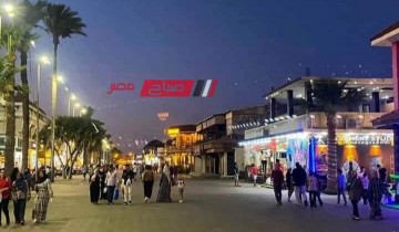 العطلة الأسبوعية… اقبال متوسط على شارع النيل في رأس البر رغم نشاط الرياح