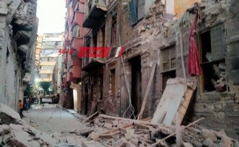 تساقط شرفة عقار في منطقة زنانيري بمحافظة الإسكندرية