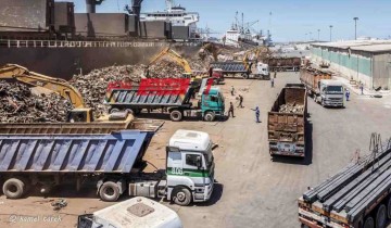 تفريغ 1100 خشب زان و 2500 طن فول صويا على ارصفة ميناء دمياط خلال 24 ساعه