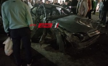اصابة شاب في حادث تصادم سيارة ملاكي بدمياط الجديدة