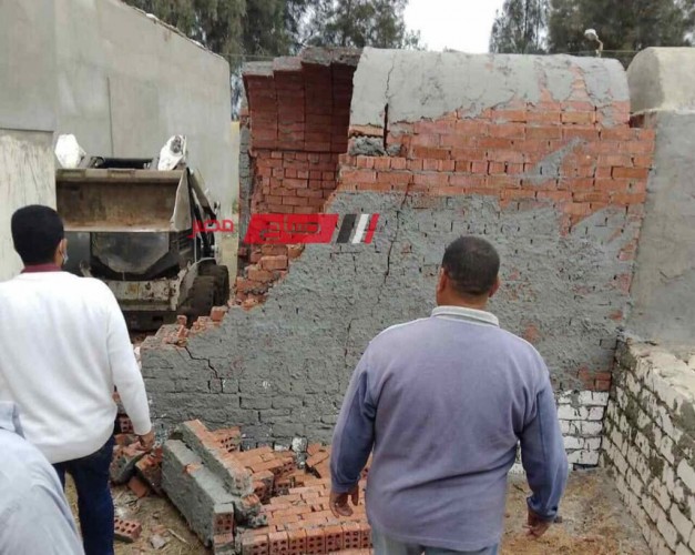 التصدي لـ 3 حالات بناء مخالف في قرى دمياط