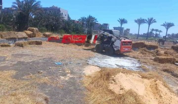 التصدي لاعمال بناء مخالفة في كفر سعد بدمياط