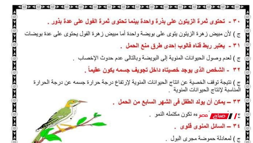 مراجعة نهائية شاملة مادة العلوم الصف الثاني الإعدادي 2025 للفصل الدراسي الثاني