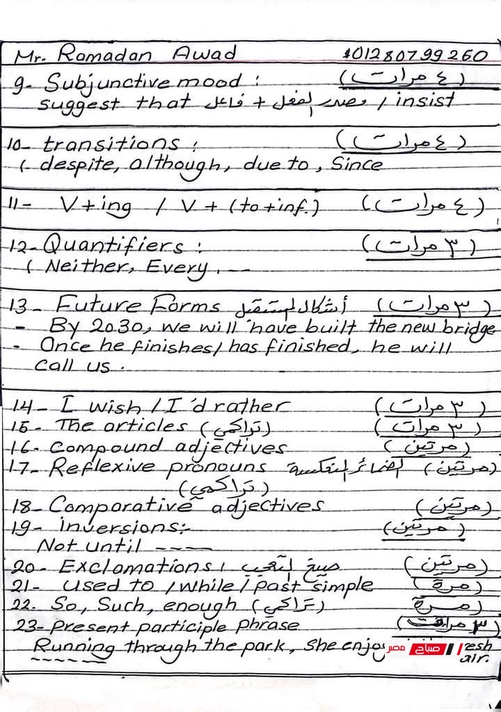 النماذج الاسترشادية في اللغة الإنجليزية للثانوية العامة 2025 | نماذج الوزارة 17 5 111