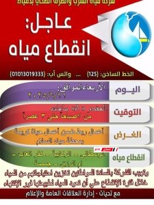 غدًا الاربعاء انقطاع المياه عن 5 مناطق بدمياط .. تعرف عليها 35 B202EE64 12D5 4166 B304 C58A217B2A17