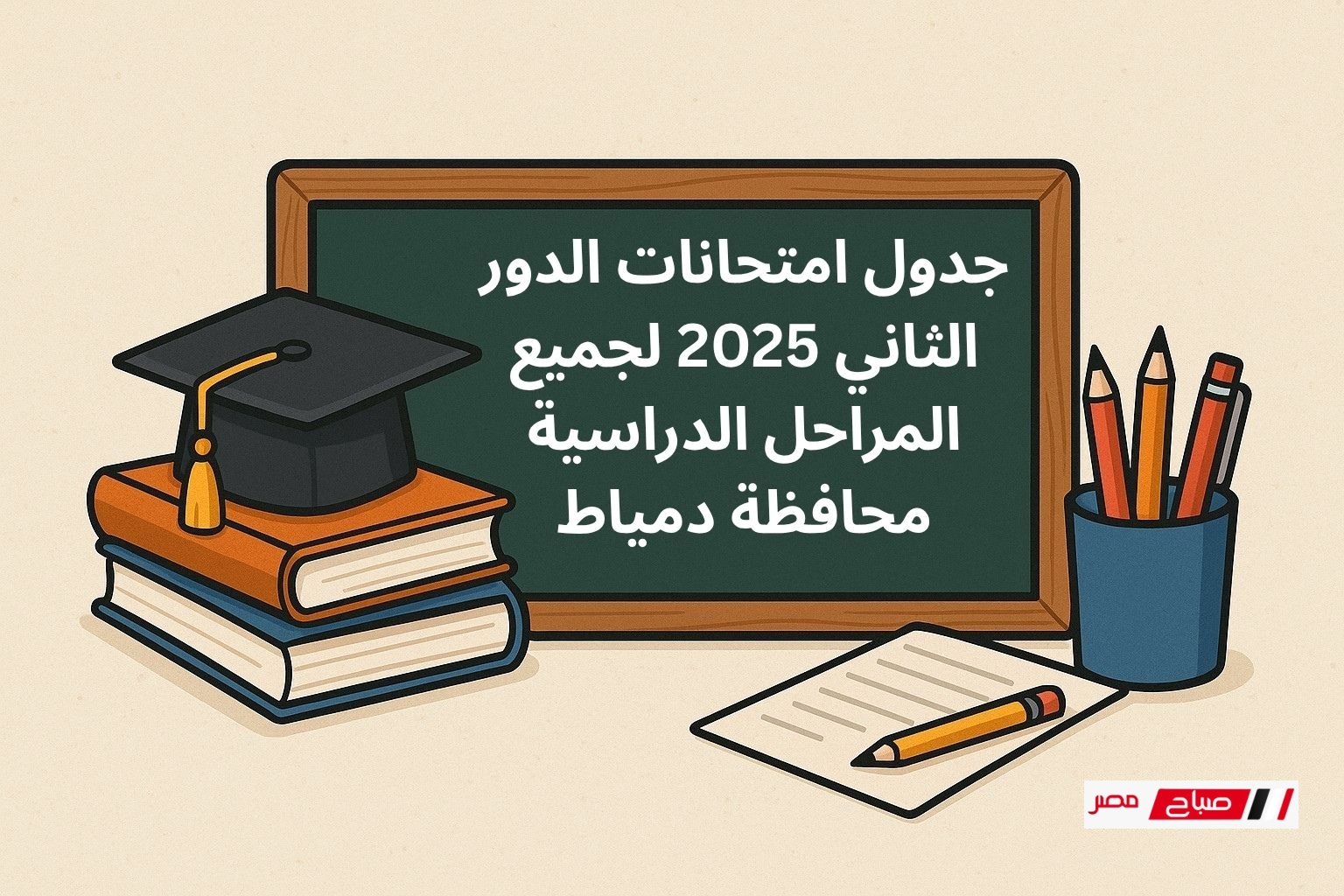 جدول امتحانات الدور الثاني 2025 لجميع المراحل الدراسية محافظة دمياط